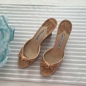 Manolo Blahnik wedge sandals